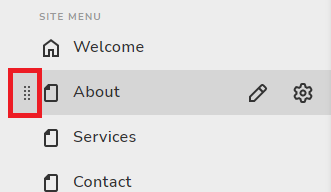 Rearrange Website Menu Links